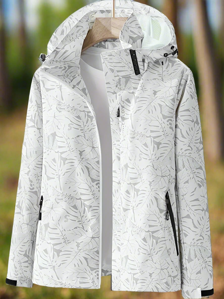 Darío | Chaqueta Cortavientos Estampada con Capucha Hombre Cremallera