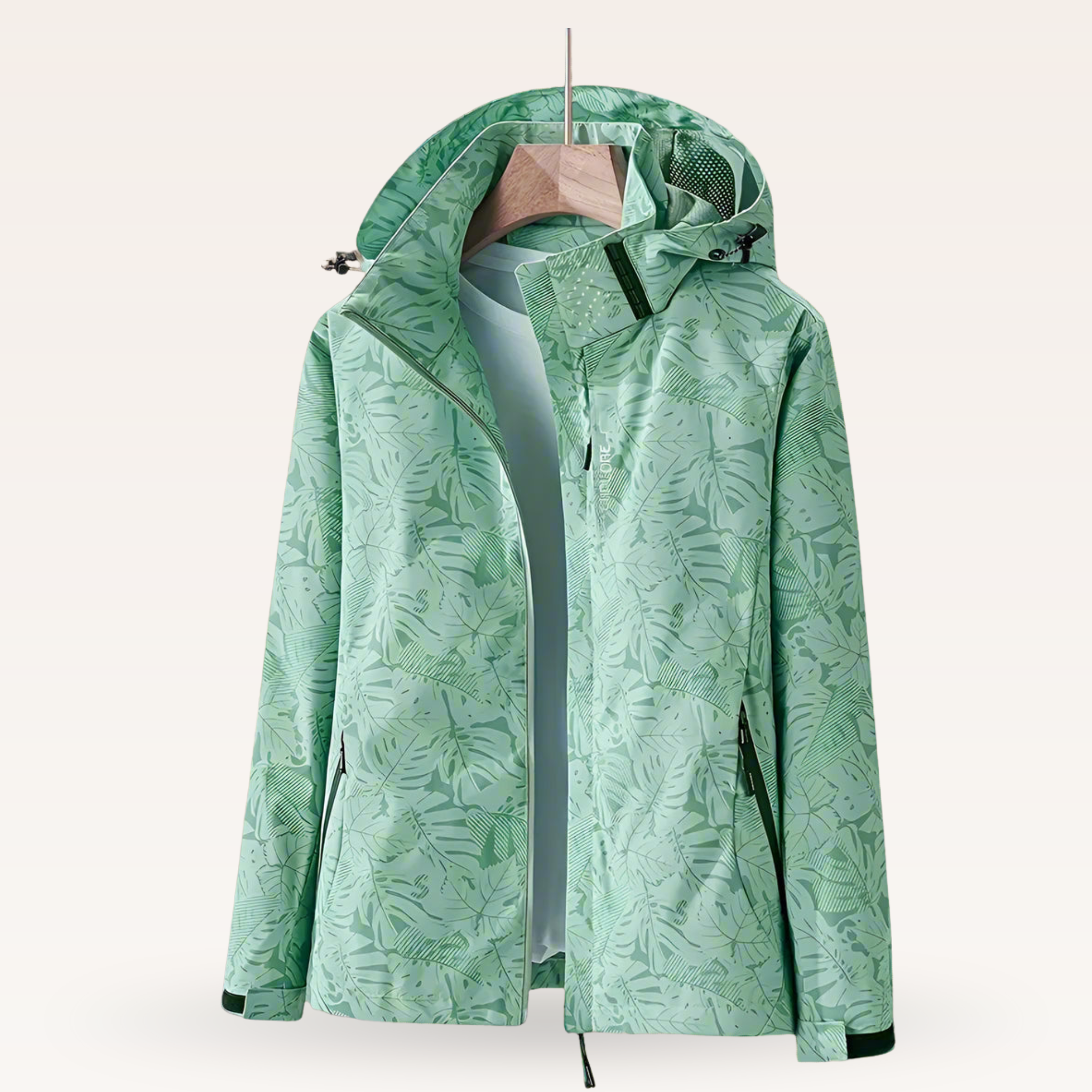 Darío | Chaqueta Cortavientos Estampada con Capucha Hombre Cremallera