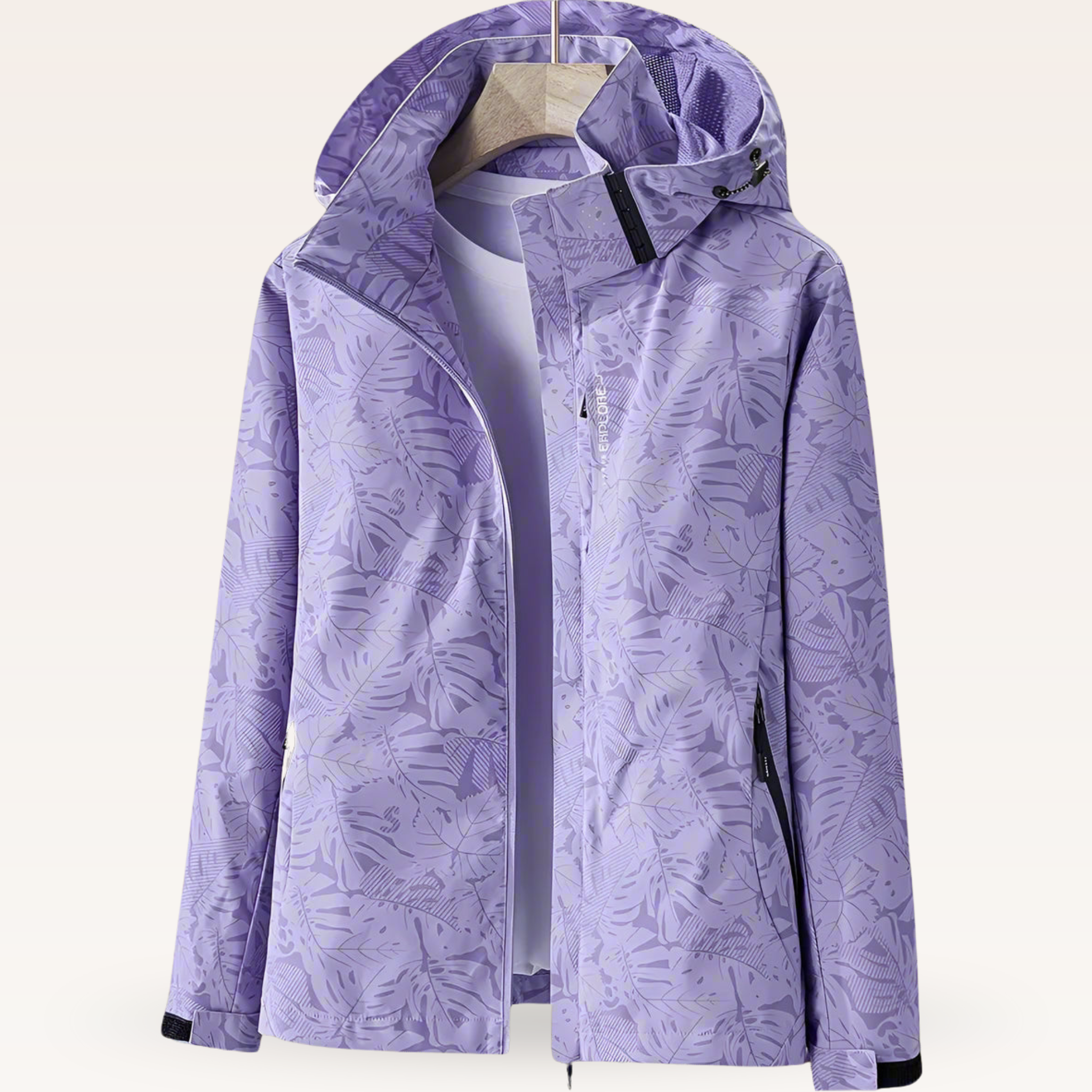 Darío | Chaqueta Cortavientos Estampada con Capucha Hombre Cremallera