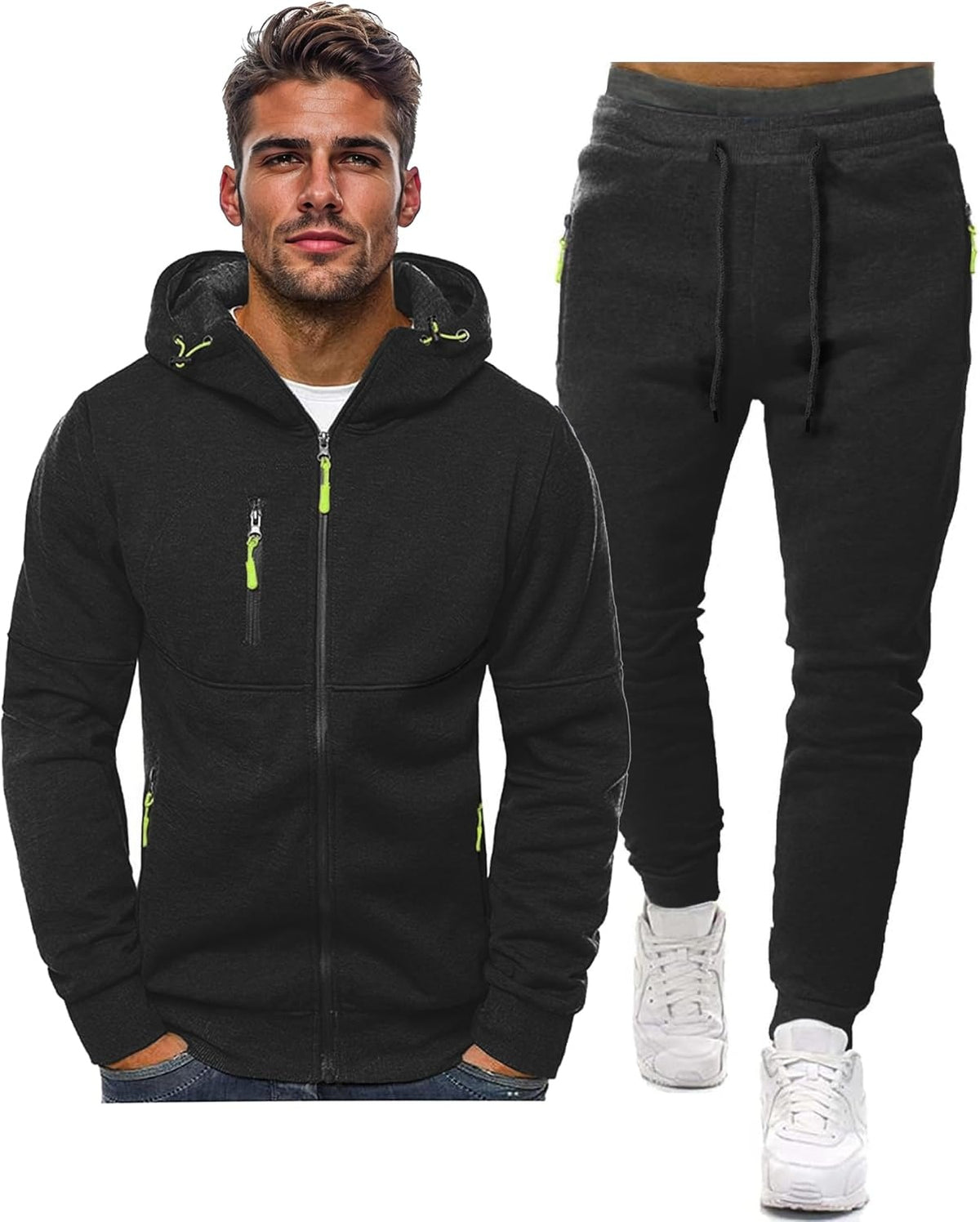 Darío | Conjunto Deportivo Hombre con Capucha Cremallera
