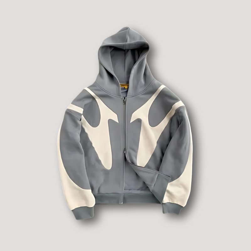 Darío | Sudadera con Cremallera Hombre con Capucha Estampado Gráfico