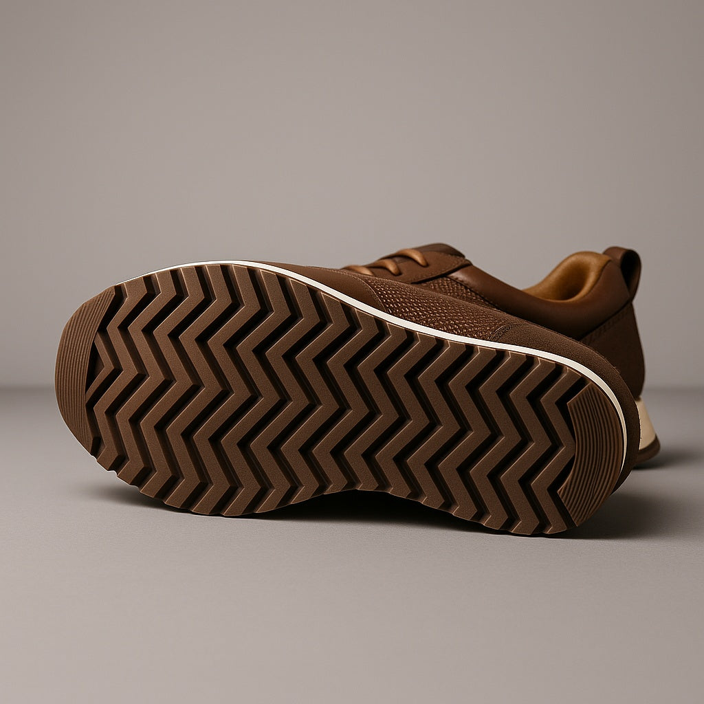 Darío | Zapatillas de Cuero Casual Hombre Suela Contrastante