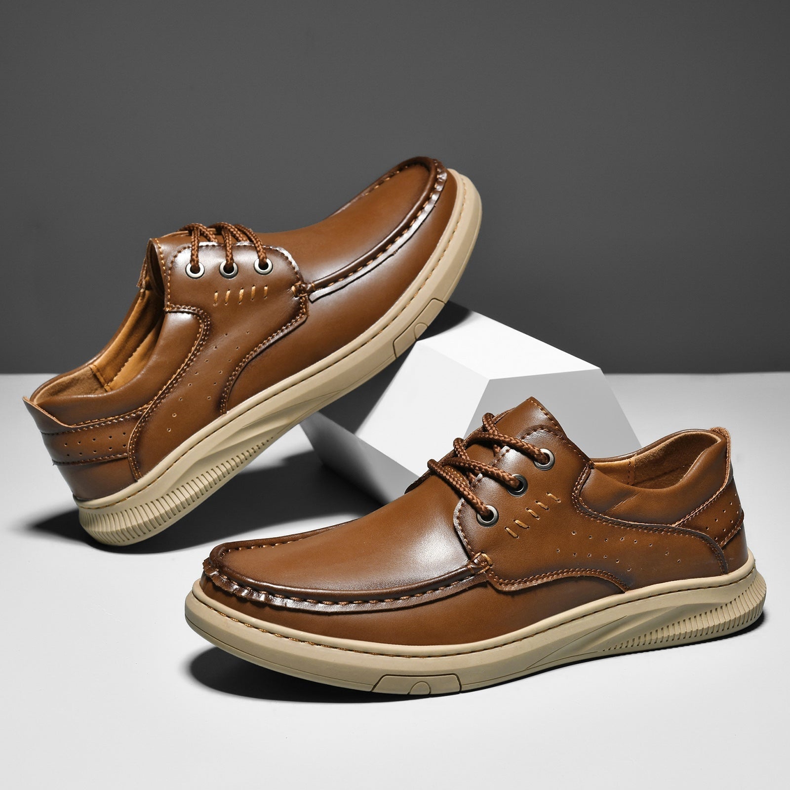 Darío | Zapatos Casual de Cuero Hombre Suela Gruesa