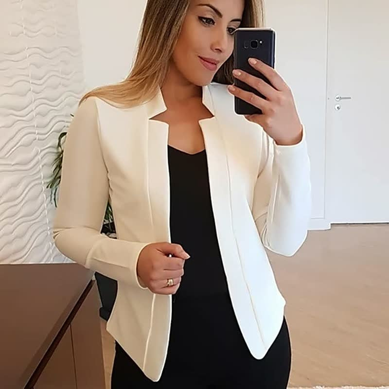 Delia | Chaqueta Americana de Manga Larga Mujer Cuello Solapa