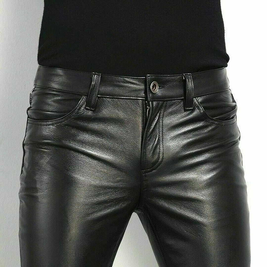 Diego | Pantalón de Cuero Ajustado Hombre Skinny