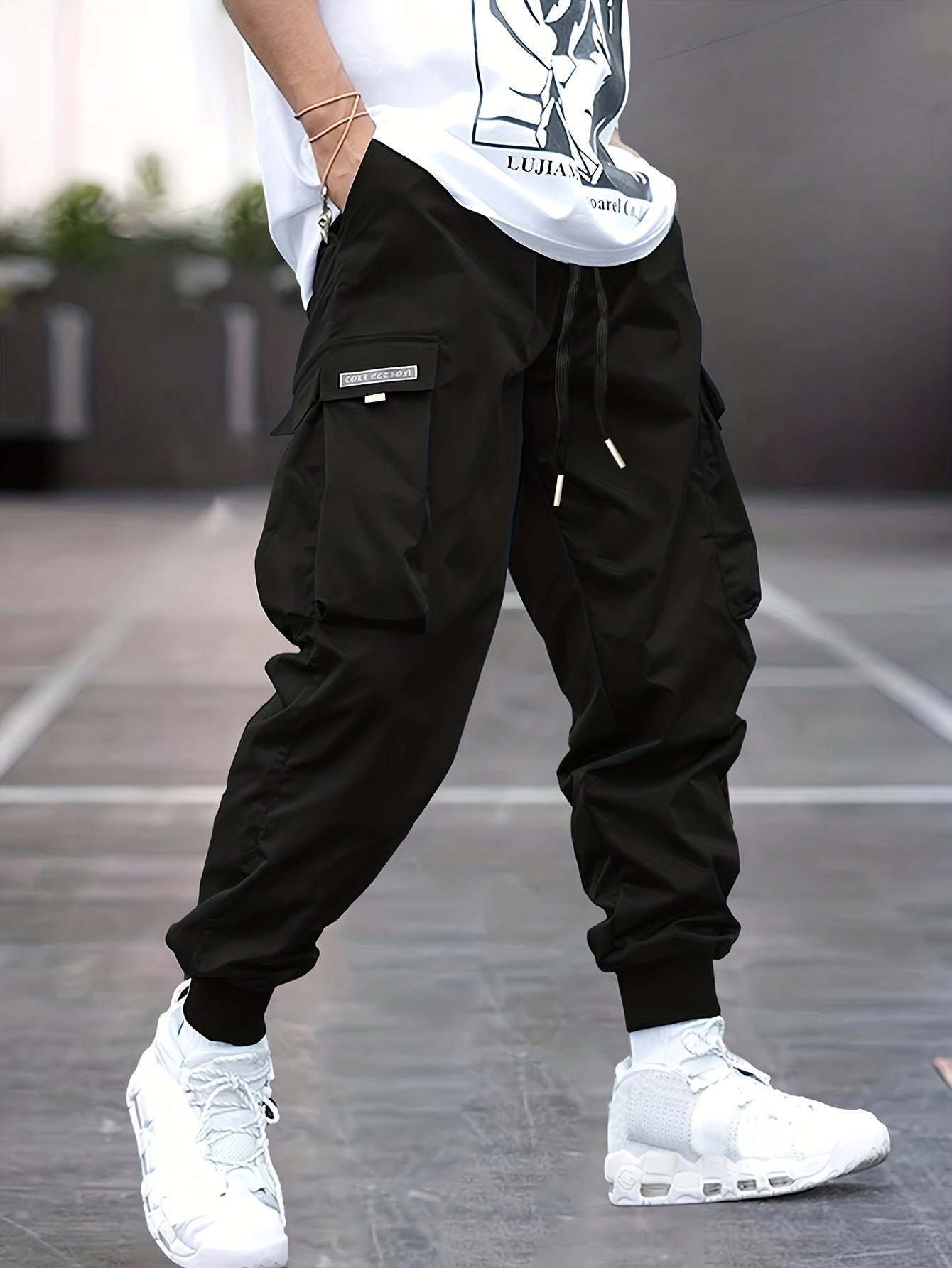 Diego | Pantalón Jogger Cargo Hombre Bolsillos Laterales Cintura Elástica