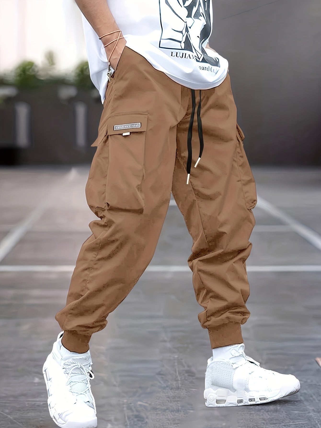 Diego | Pantalón Jogger Cargo Hombre Bolsillos Laterales Cintura Elástica
