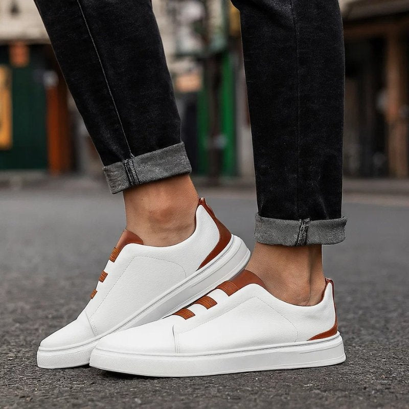 Diego | Zapatillas Sin Cordones de Cuero Hombre Casual