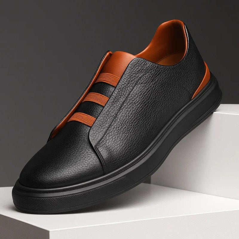 Diego | Zapatillas Sin Cordones de Cuero Hombre Casual