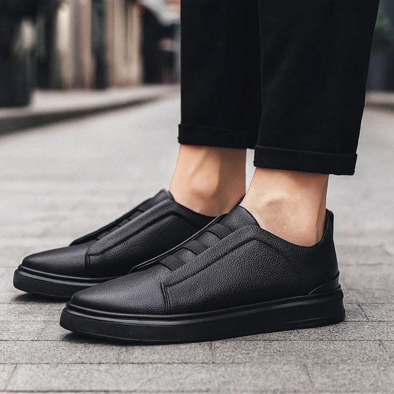 Diego | Zapatillas Sin Cordones de Cuero Hombre Casual