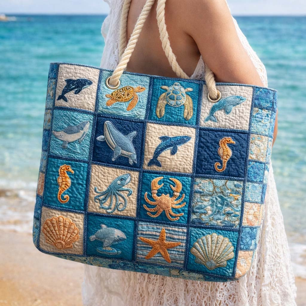 Dolores | Bolso Tote Acolchado Estampado Africano Mujer Asas de Cuerda