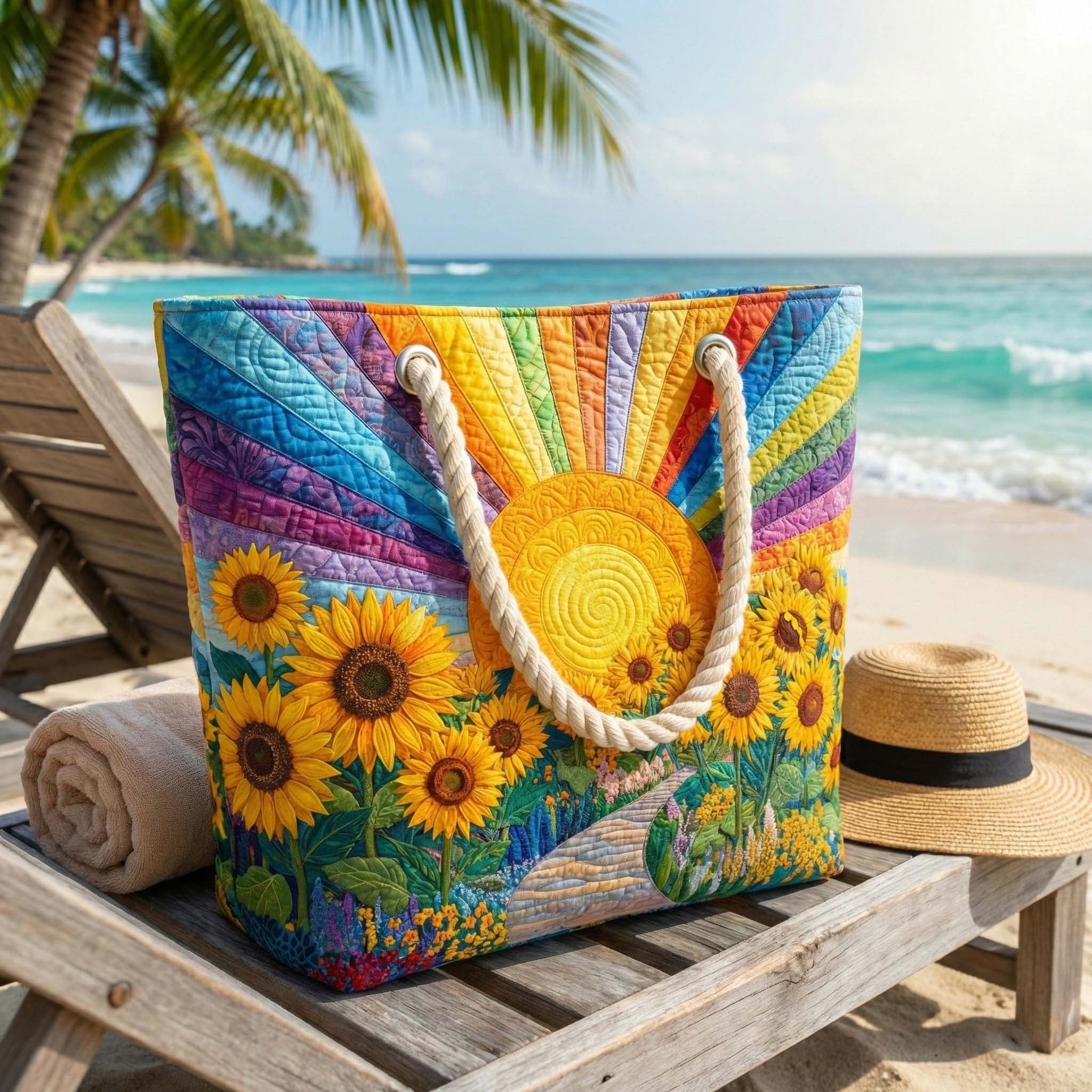 Dolores | Bolso Tote Acolchado Estampado Africano Mujer Asas de Cuerda