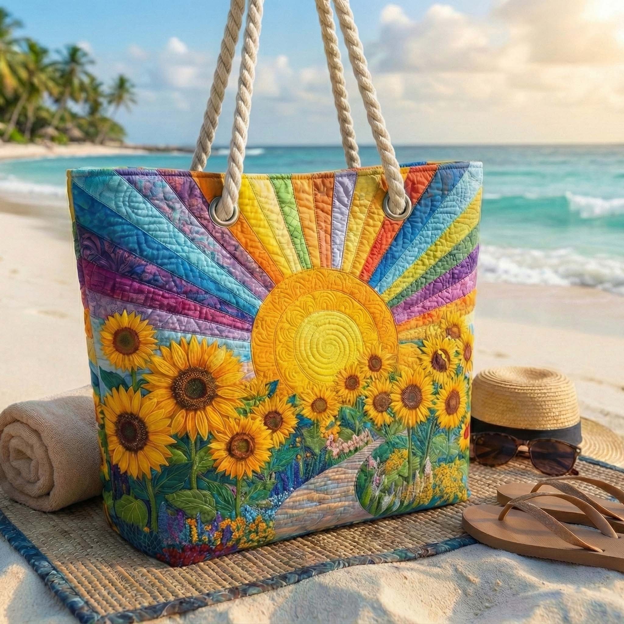 Dolores | Bolso Tote Acolchado Estampado Africano Mujer Asas de Cuerda