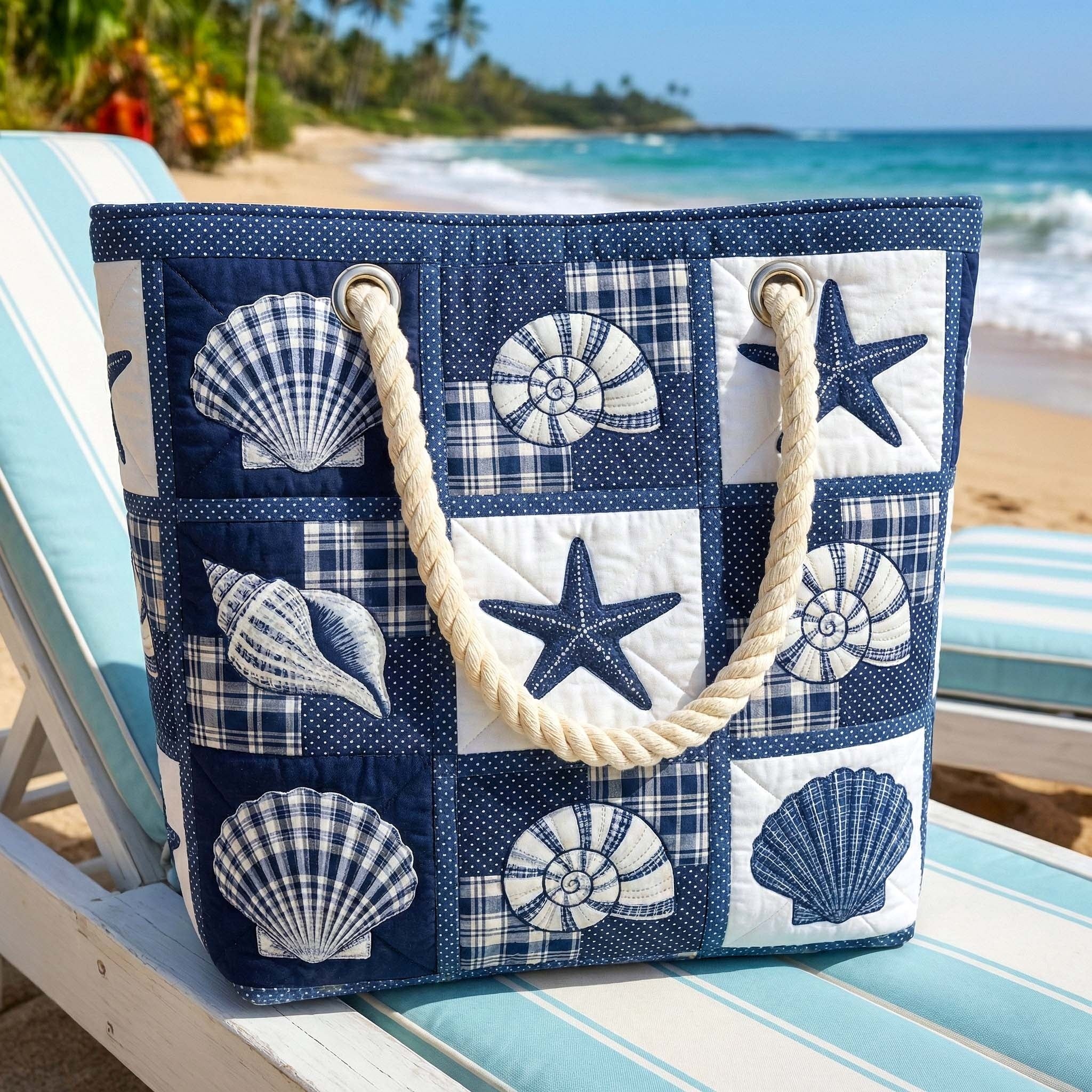 Dolores | Bolso Tote Acolchado Estampado Africano Mujer Asas de Cuerda