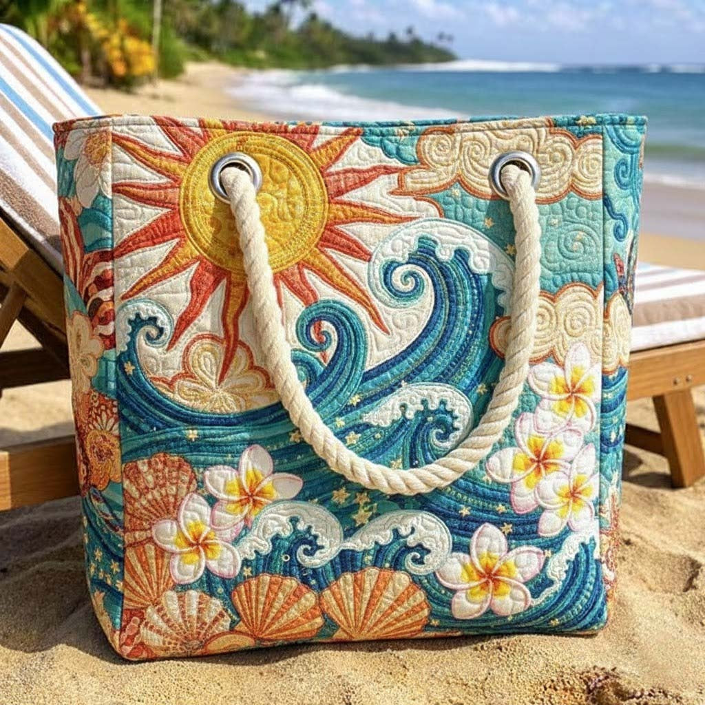 Dolores | Bolso Tote Acolchado Estampado Africano Mujer Asas de Cuerda