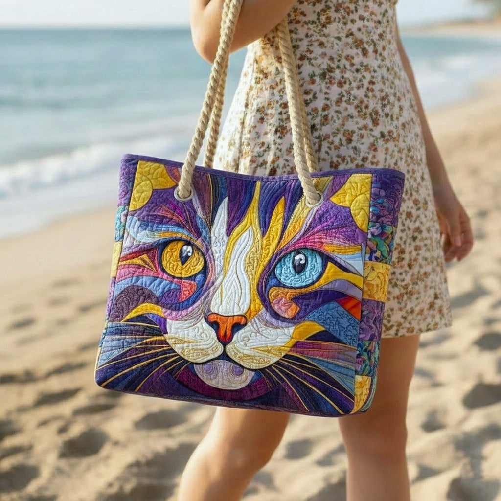 Dolores | Bolso Tote Acolchado Estampado Africano Mujer Asas de Cuerda