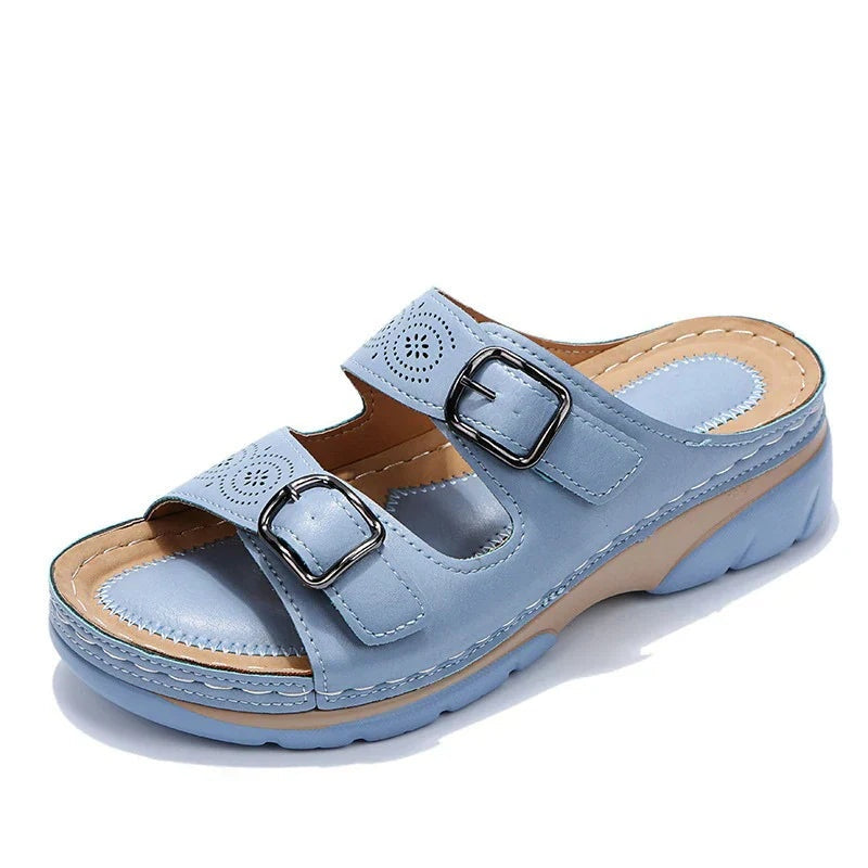 Dolores | Sandalias Tipo Birkenstock con Hebilla Doble Mujer Suela Confort