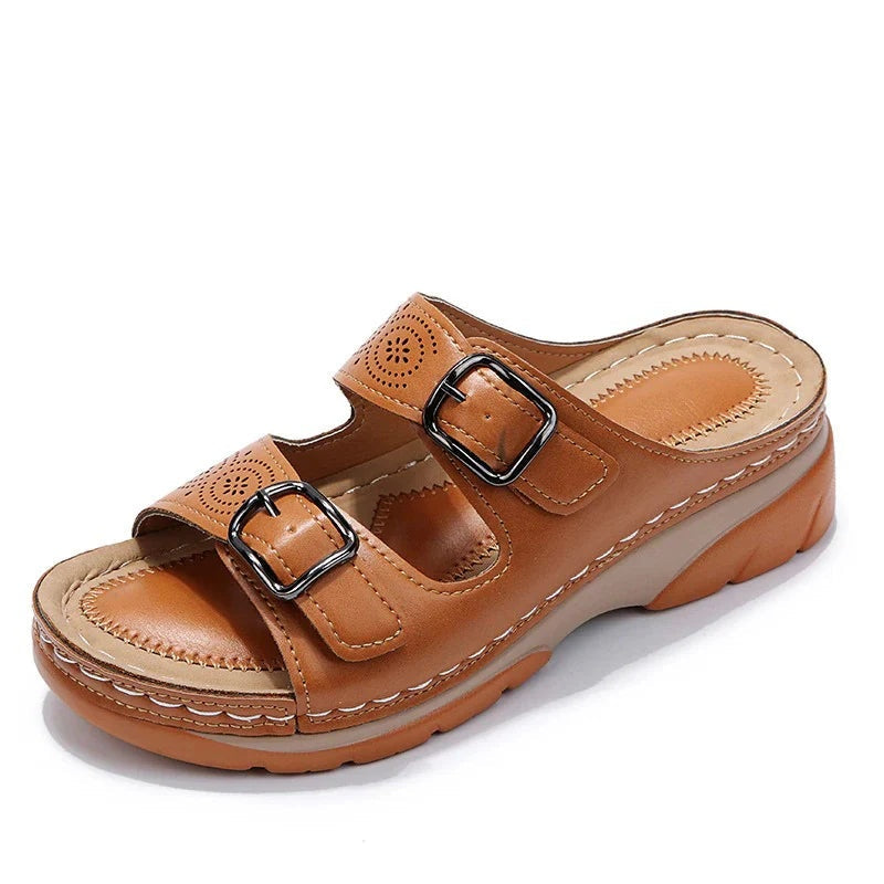 Dolores | Sandalias Tipo Birkenstock con Hebilla Doble Mujer Suela Confort
