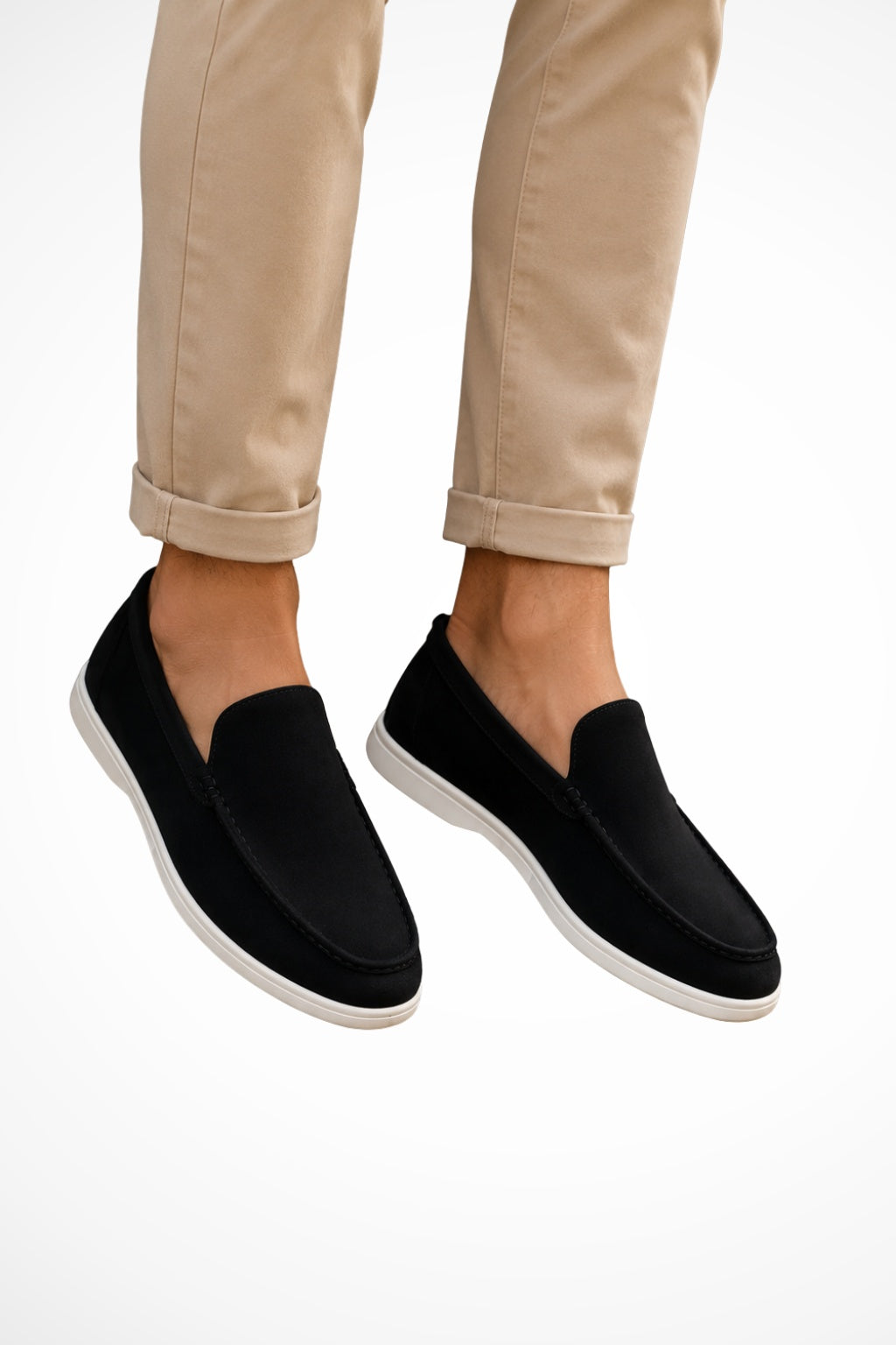 Emilio | Mocasines de Suede Slip-On Hombre Suela Goma