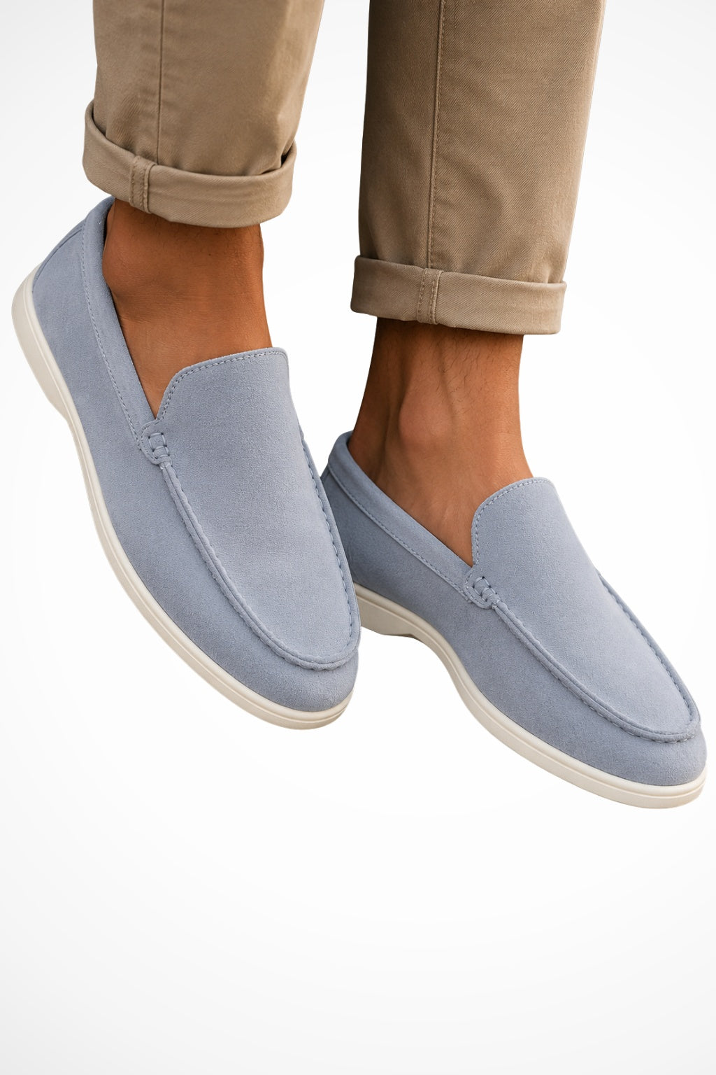 Emilio | Mocasines de Suede Slip-On Hombre Suela Goma
