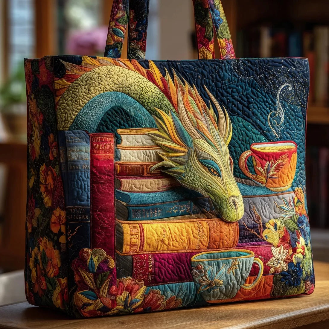 Encarnación | Bolso Tote Acolchado Hecho a Mano Mujer Piano
