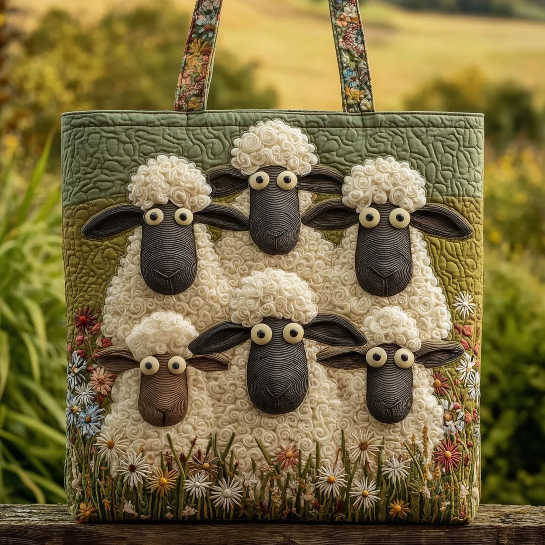 Encarnación | Bolso Tote Acolchado Hecho a Mano Mujer Piano
