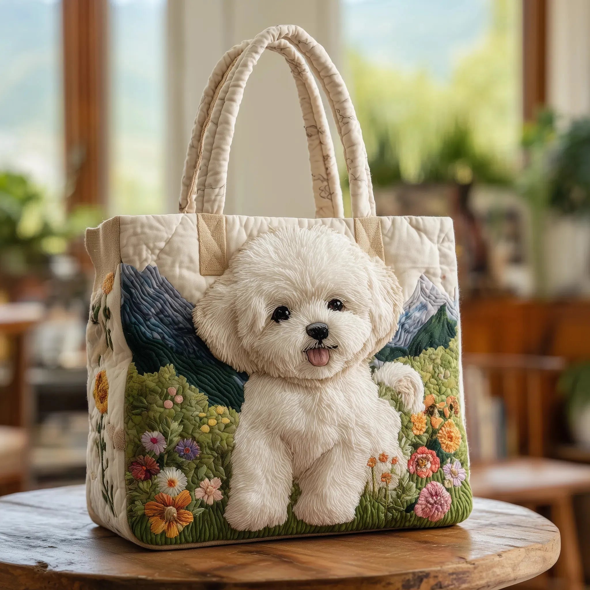 Encarnación | Bolso Tote Acolchado Hecho a Mano Mujer Piano