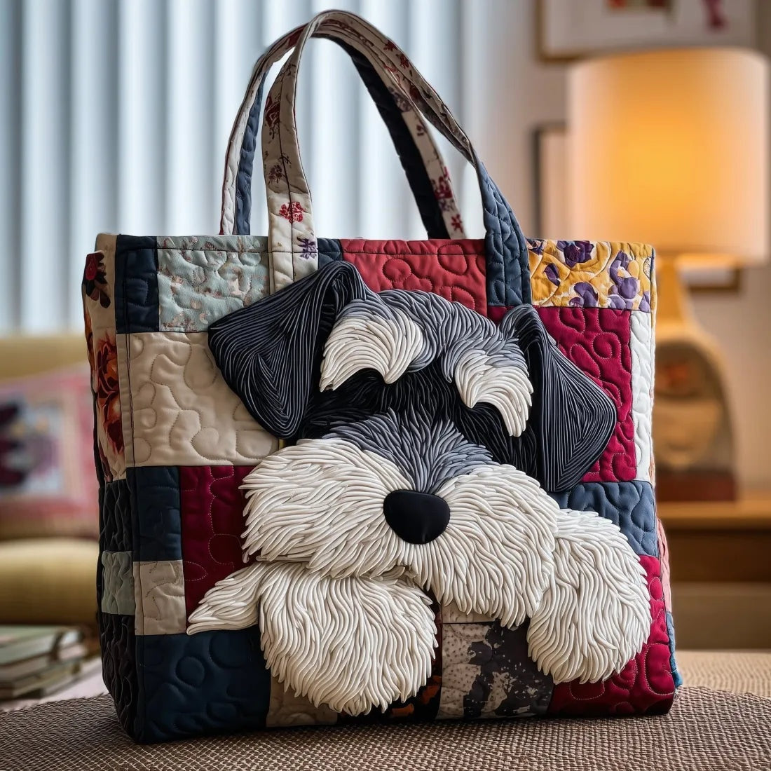 Encarnación | Bolso Tote Acolchado Hecho a Mano Mujer Piano