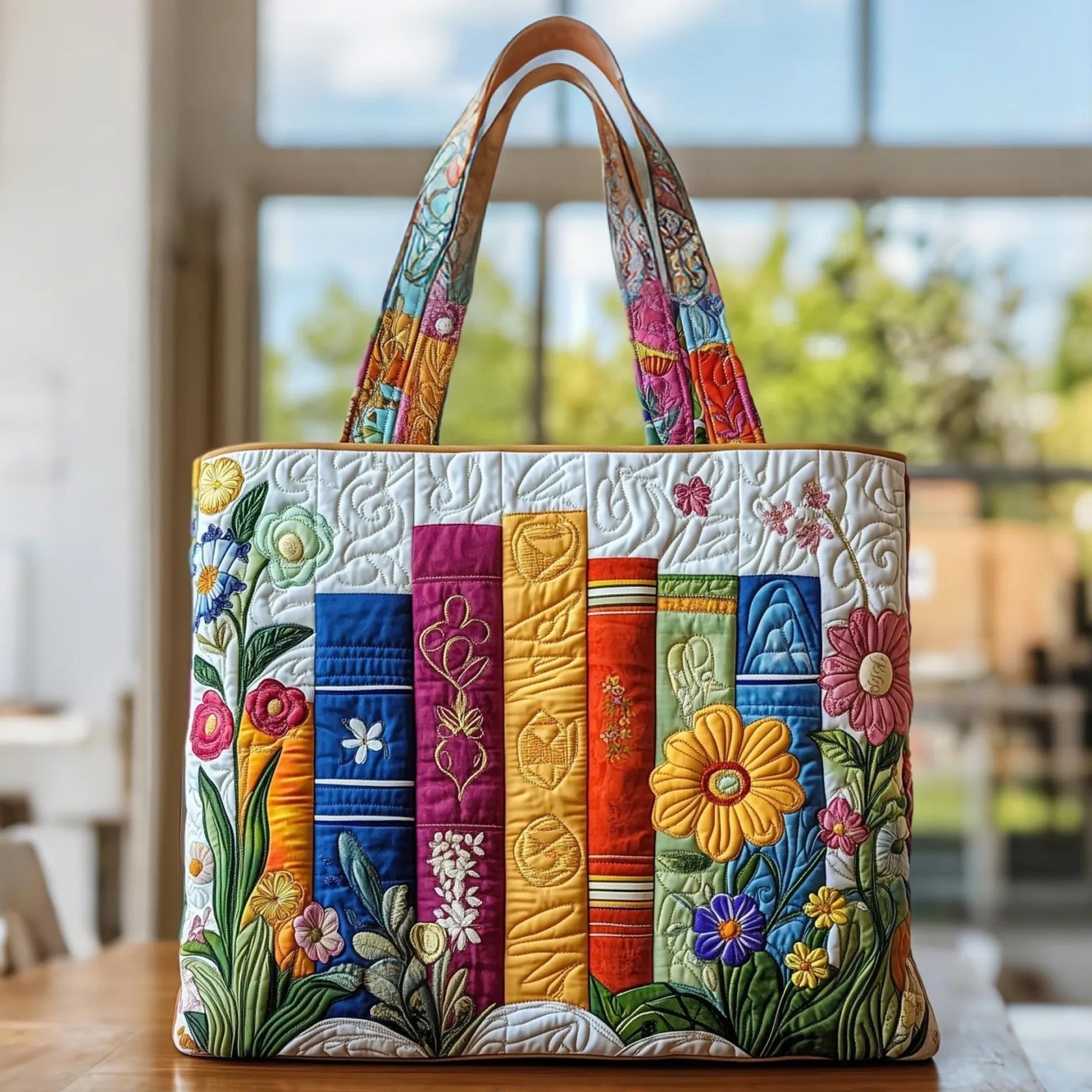 Encarnación | Bolso Tote Acolchado Hecho a Mano Mujer Piano