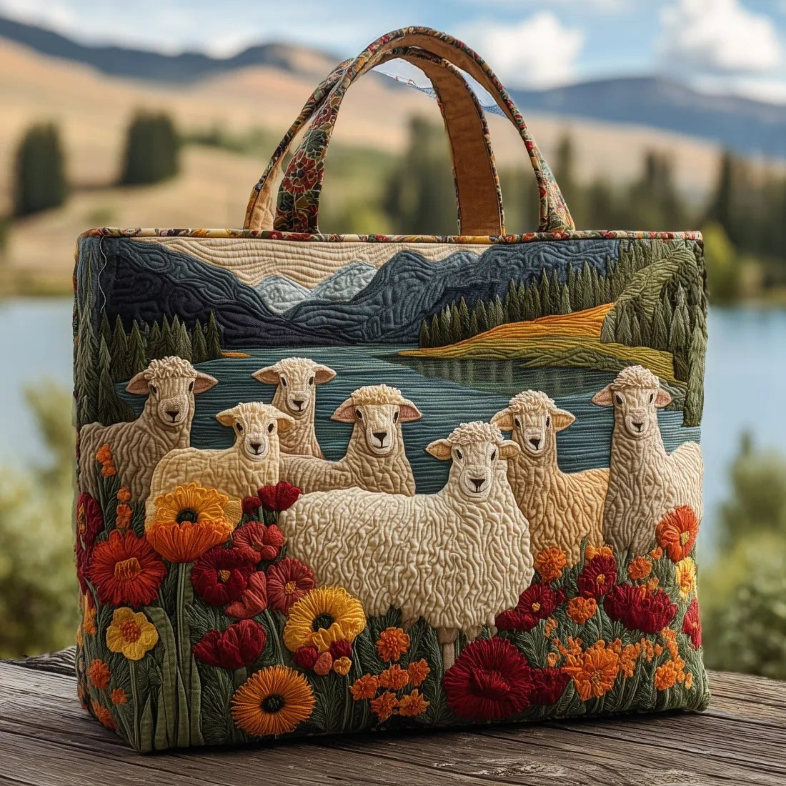 Encarnación | Bolso Tote Acolchado Hecho a Mano Mujer Piano