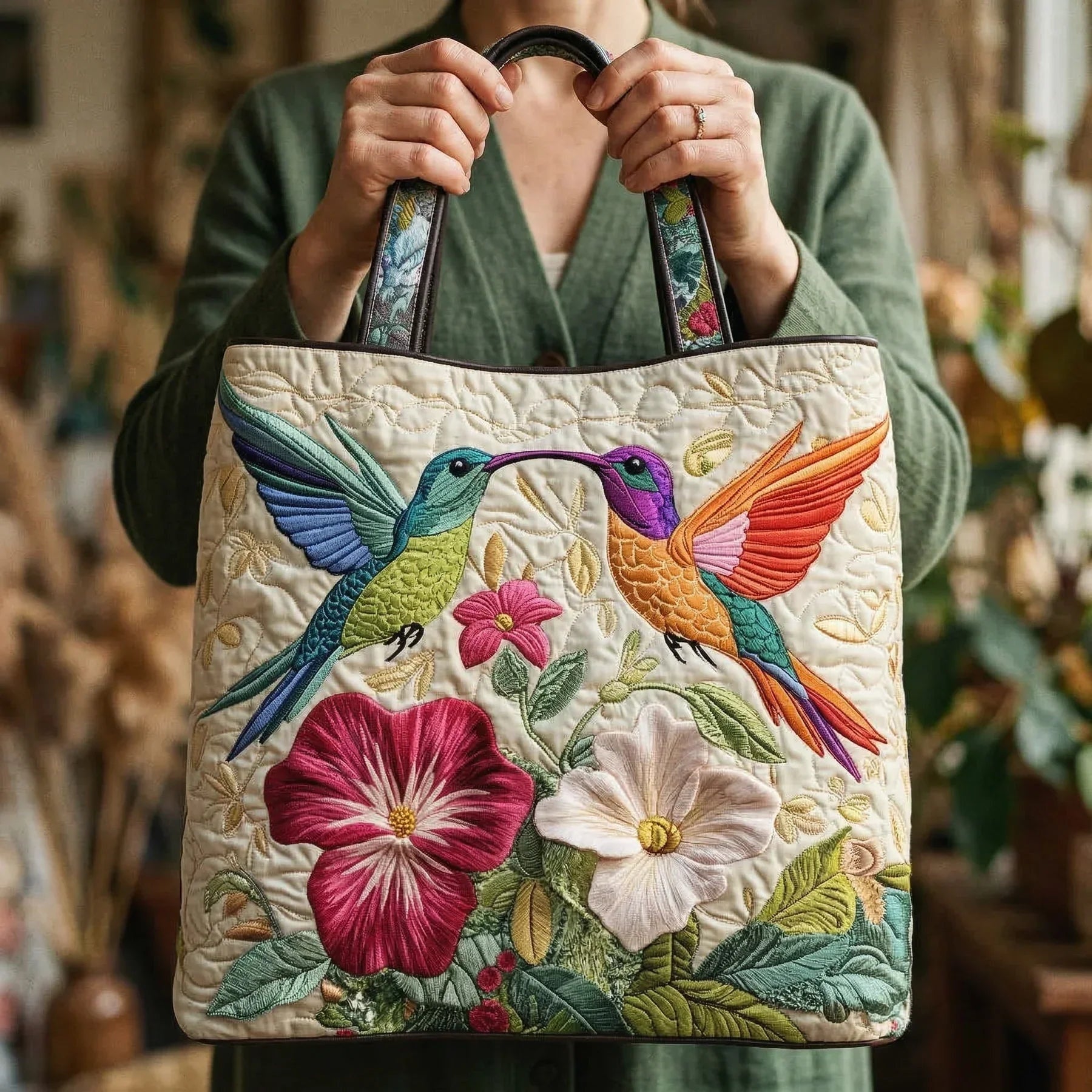 Encarnación | Bolso Tote Acolchado Hecho a Mano Mujer Piano