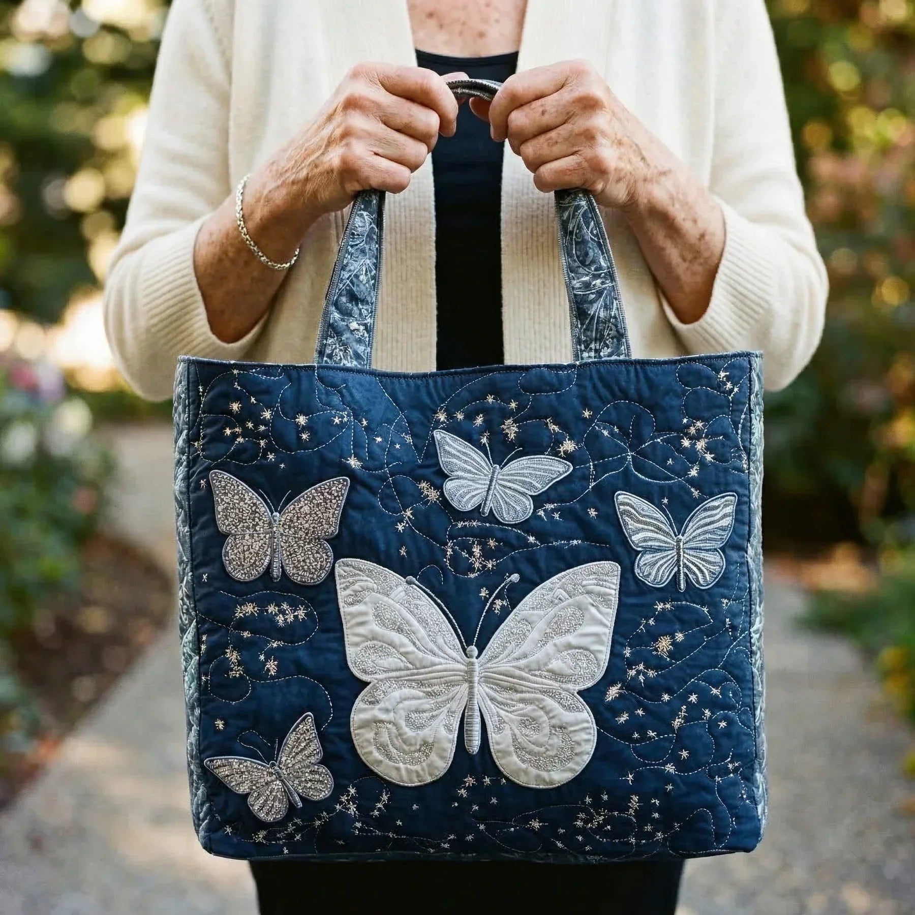 Encarnación | Bolso Tote Acolchado Hecho a Mano Mujer Piano
