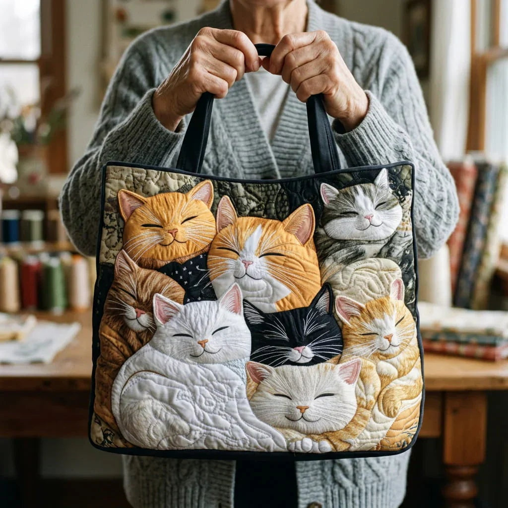 Encarnación | Bolso Tote Acolchado Hecho a Mano Mujer Piano