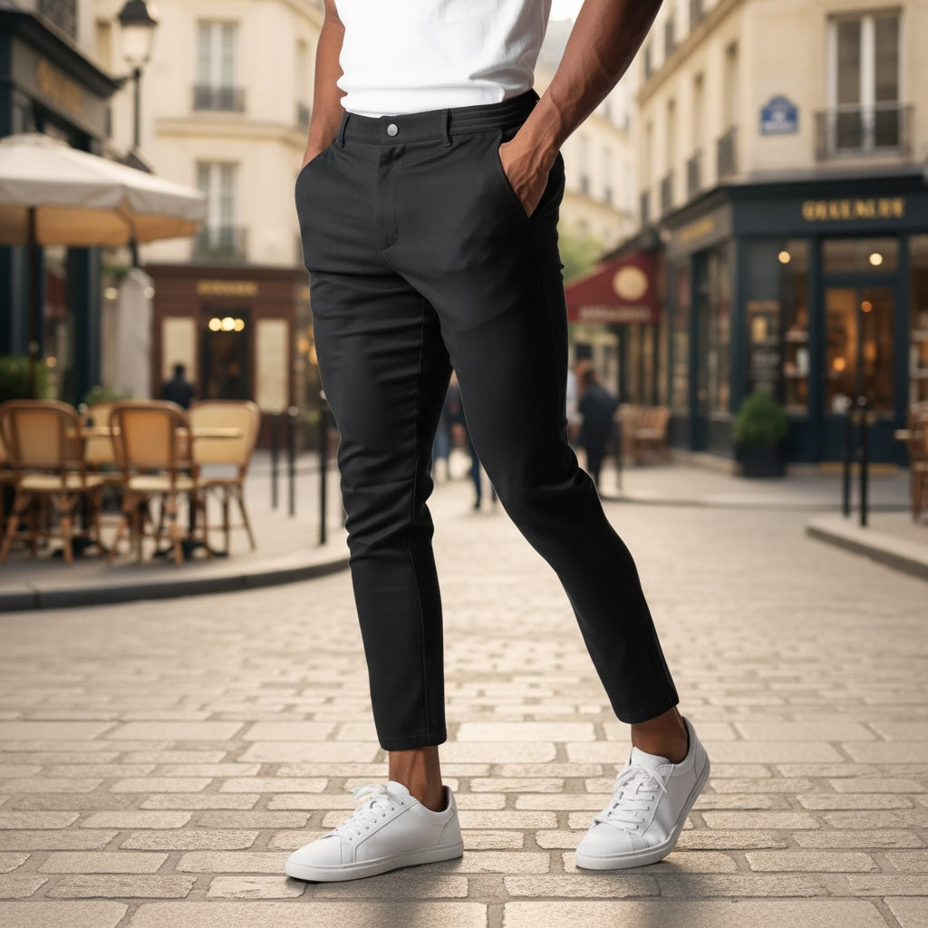 Enrique | Pantalón Chino Cropped Hombre Corte Slim