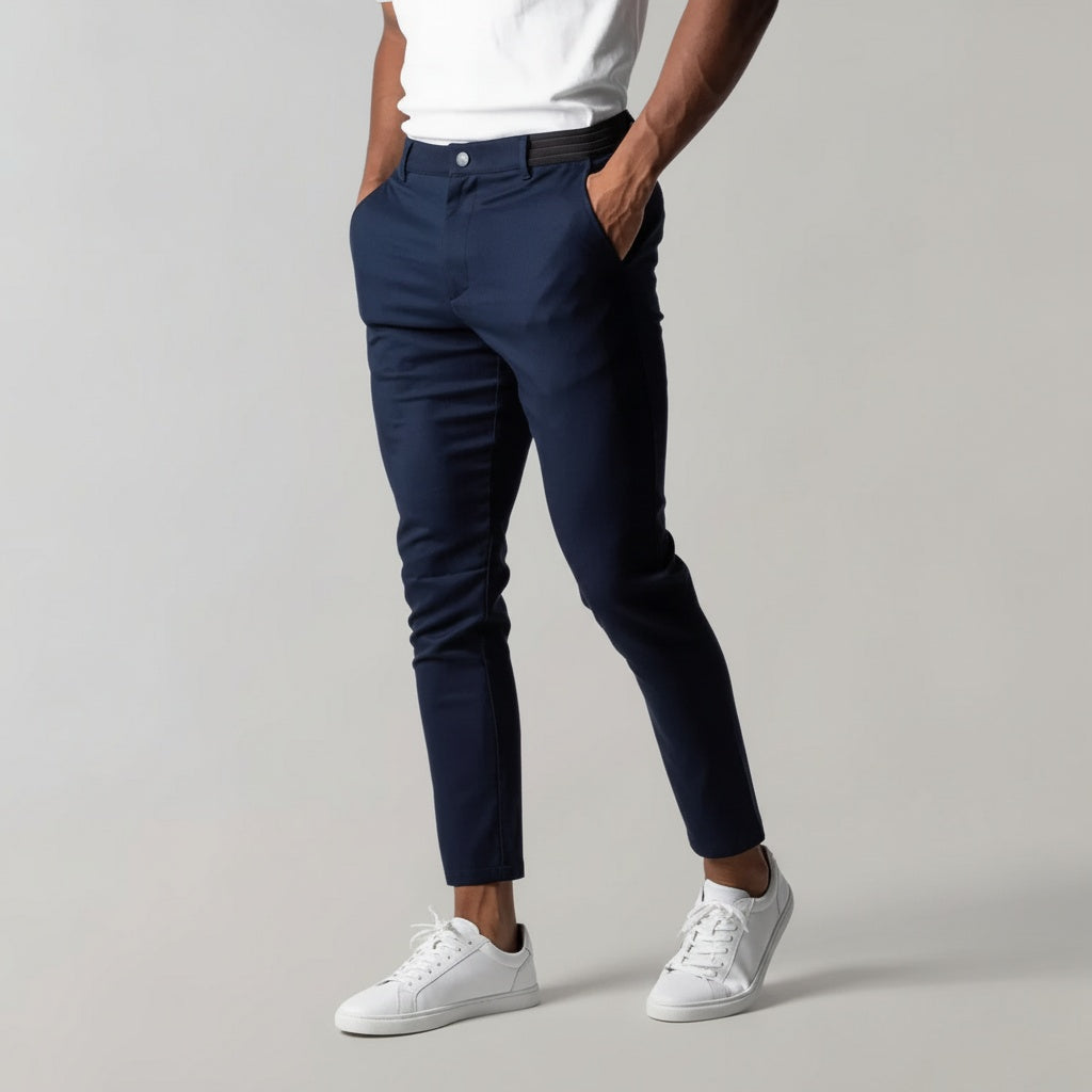 Enrique | Pantalón Chino Cropped Hombre Corte Slim