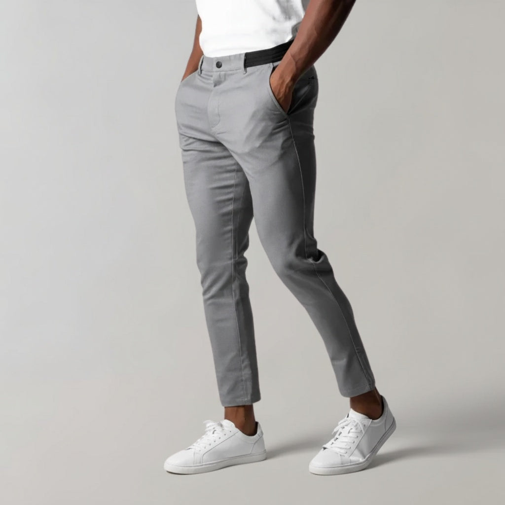 Enrique | Pantalón Chino Cropped Hombre Corte Slim
