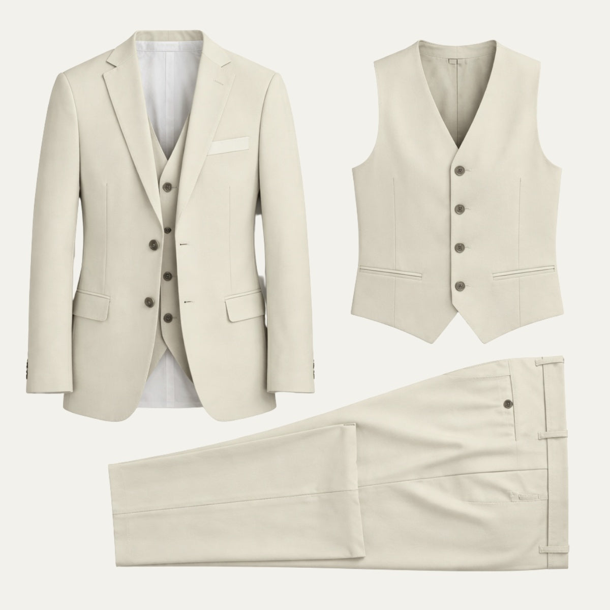 Ernesto | Traje de 3 Piezas Slim Fit Hombre Boda Chaleco