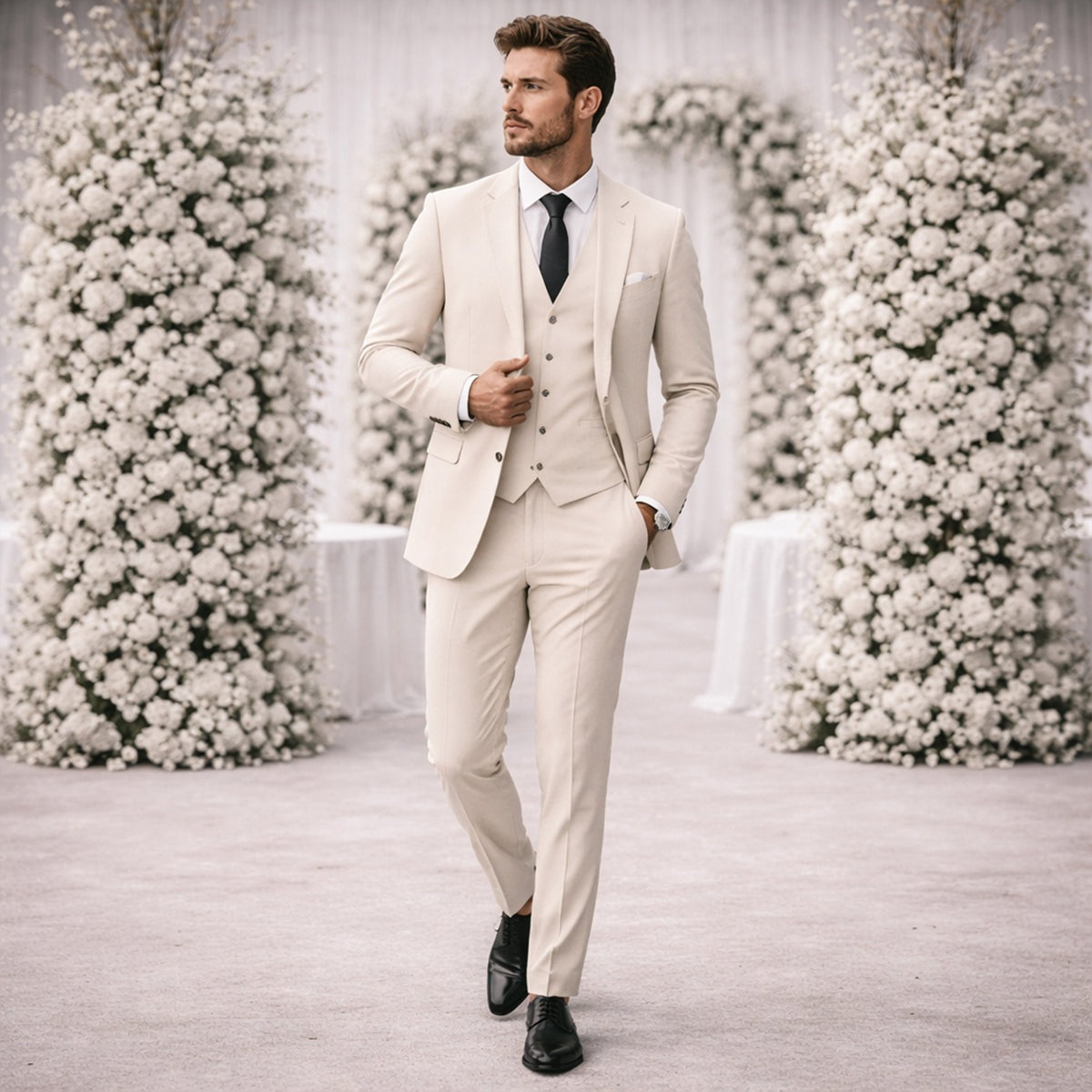 Ernesto | Traje de 3 Piezas Slim Fit Hombre Boda Chaleco