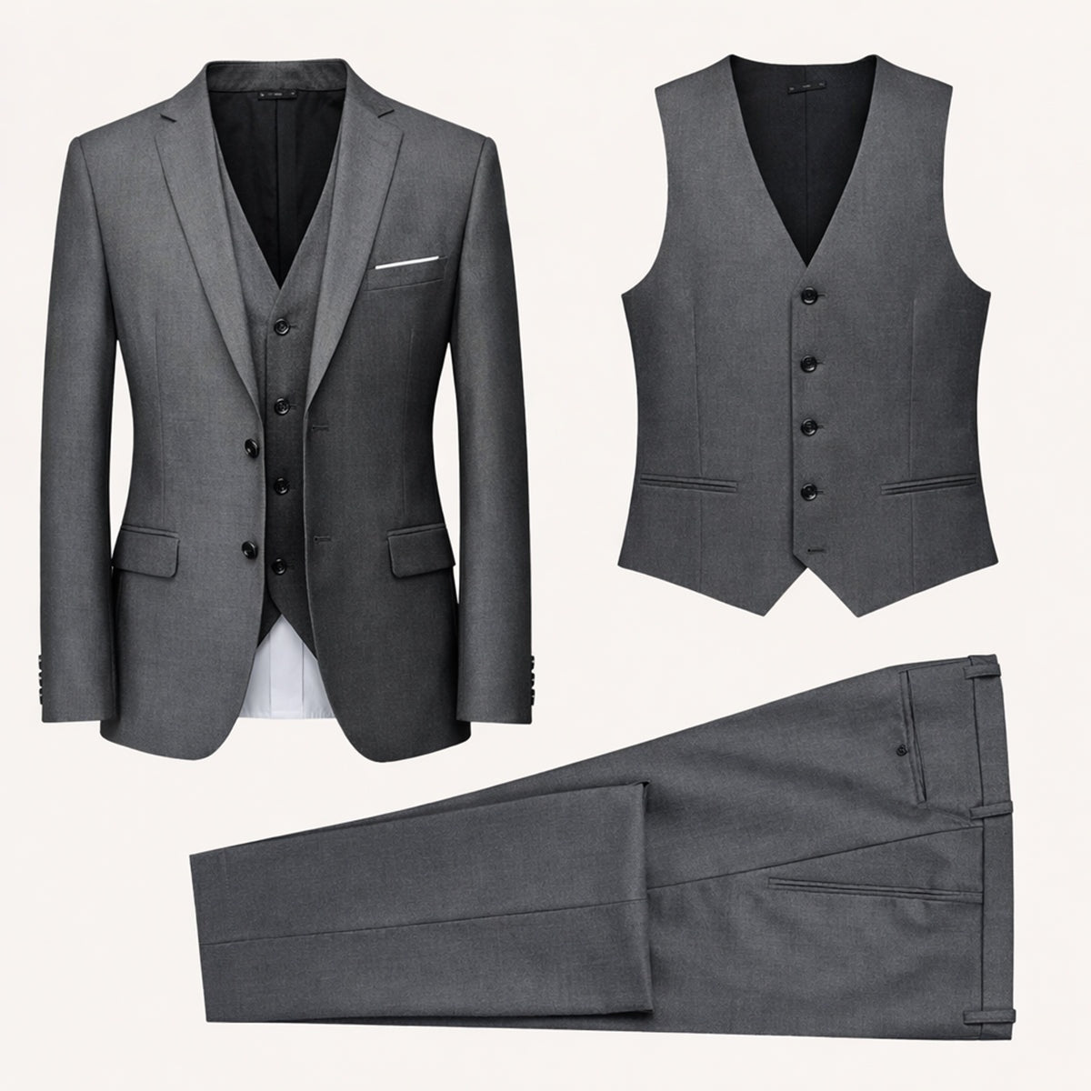 Ernesto | Traje de 3 Piezas Slim Fit Hombre Boda Chaleco