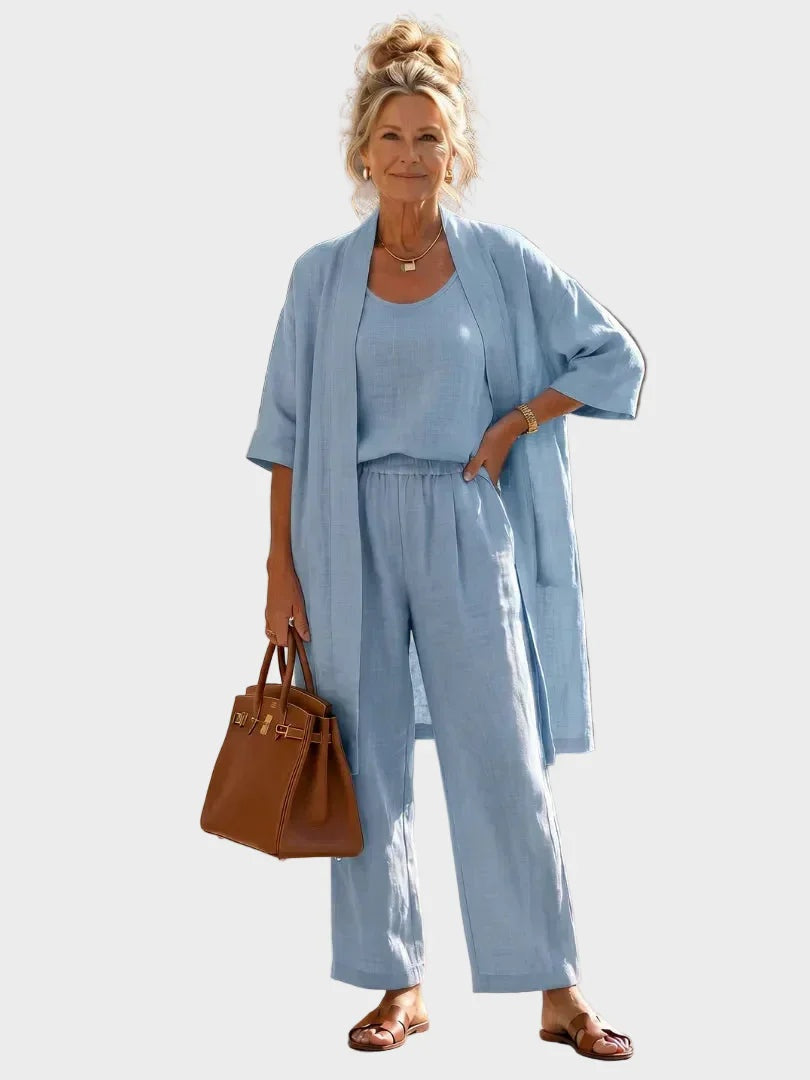 Esperanza | Conjunto de Lino Elegante Mujer Chaqueta y Pantalón