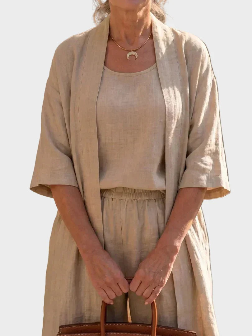 Esperanza | Conjunto de Lino Elegante Mujer Chaqueta y Pantalón