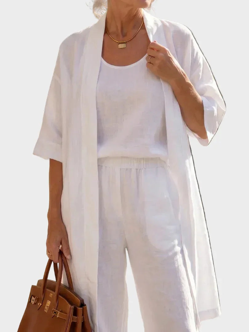 Esperanza | Conjunto de Lino Elegante Mujer Chaqueta y Pantalón