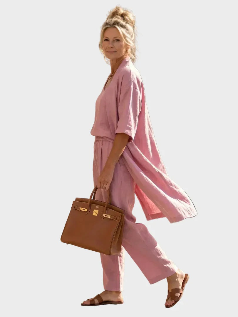 Esperanza | Conjunto de Lino Elegante Mujer Chaqueta y Pantalón