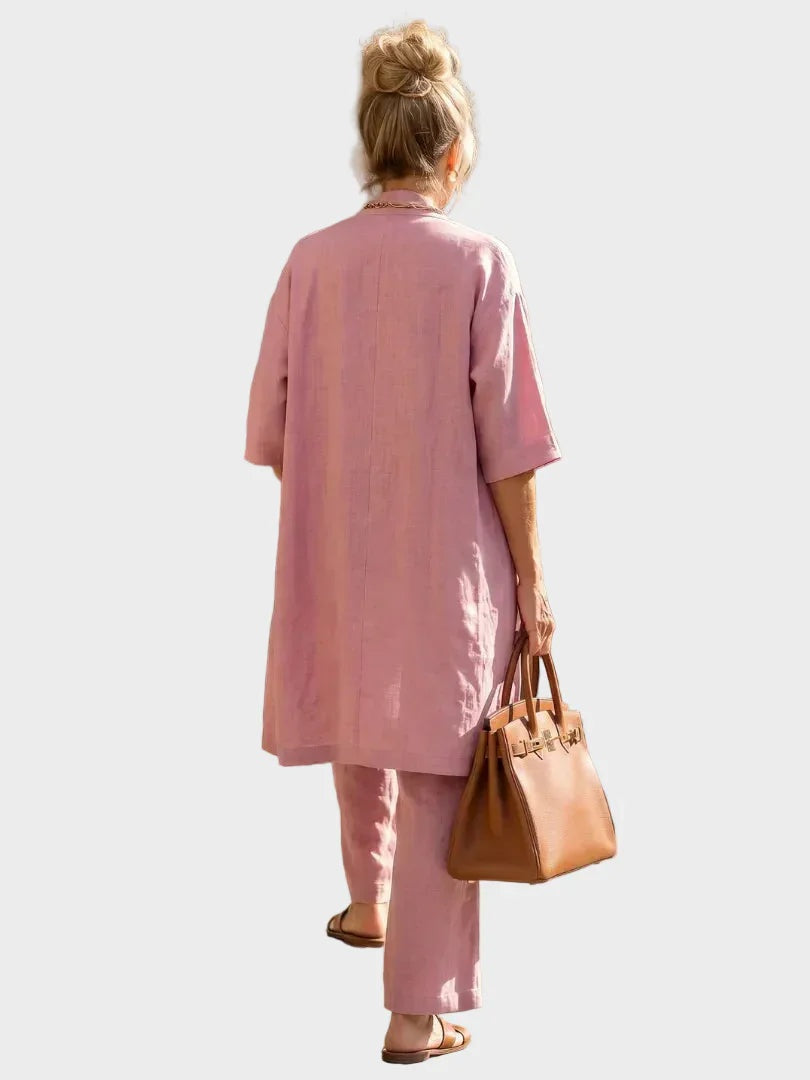 Esperanza | Conjunto de Lino Elegante Mujer Chaqueta y Pantalón