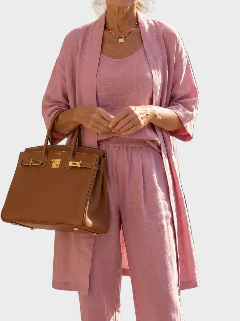 Esperanza | Conjunto de Lino Elegante Mujer Chaqueta y Pantalón