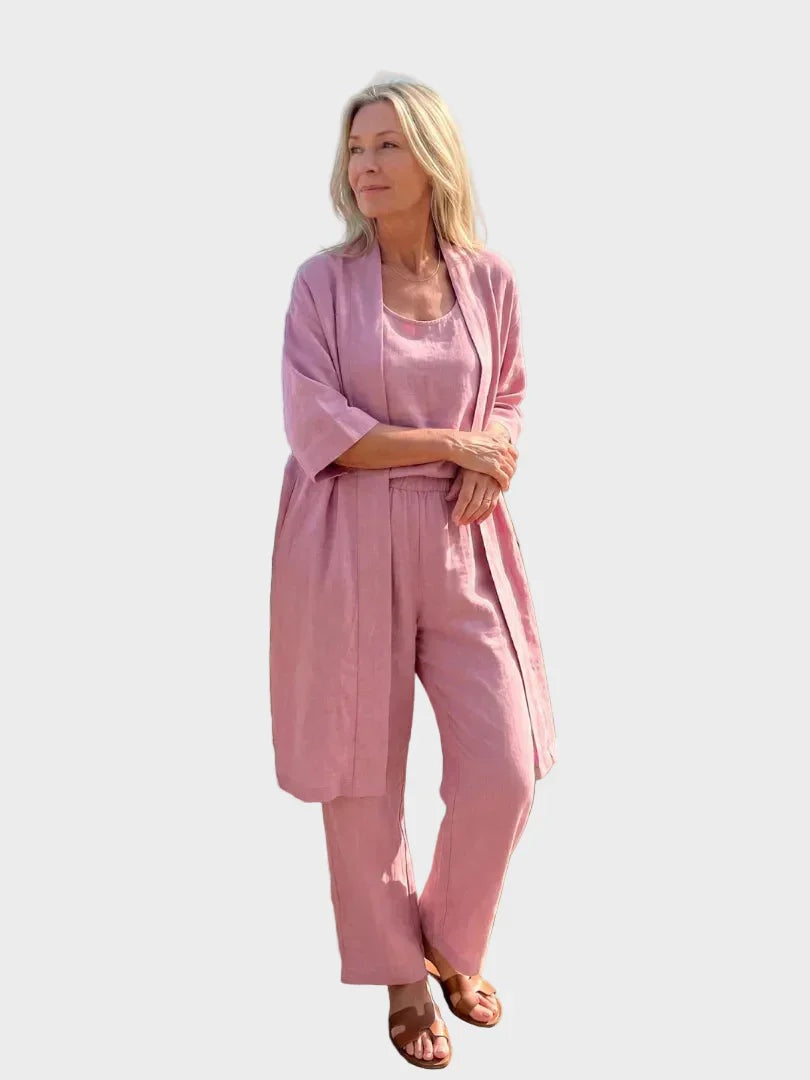 Esperanza | Conjunto de Lino Elegante Mujer Chaqueta y Pantalón