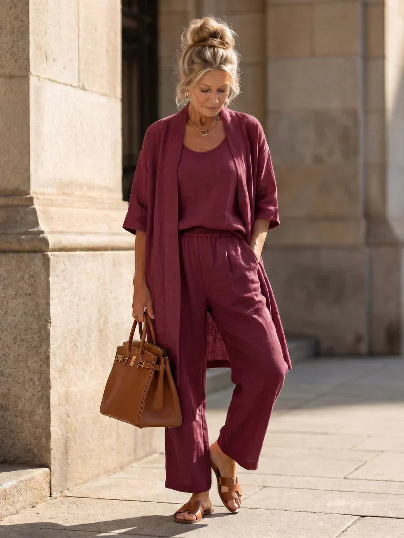 Esperanza | Conjunto de Lino Elegante Mujer Chaqueta y Pantalón