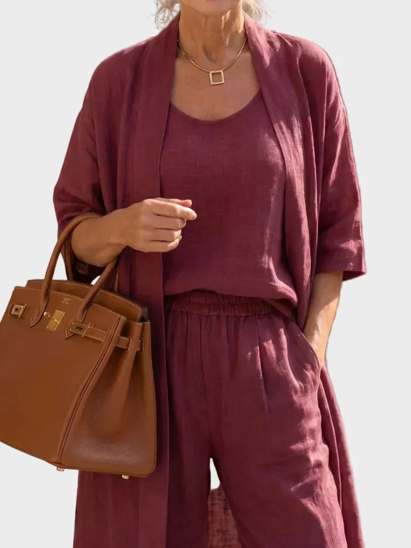 Esperanza | Conjunto de Lino Elegante Mujer Chaqueta y Pantalón