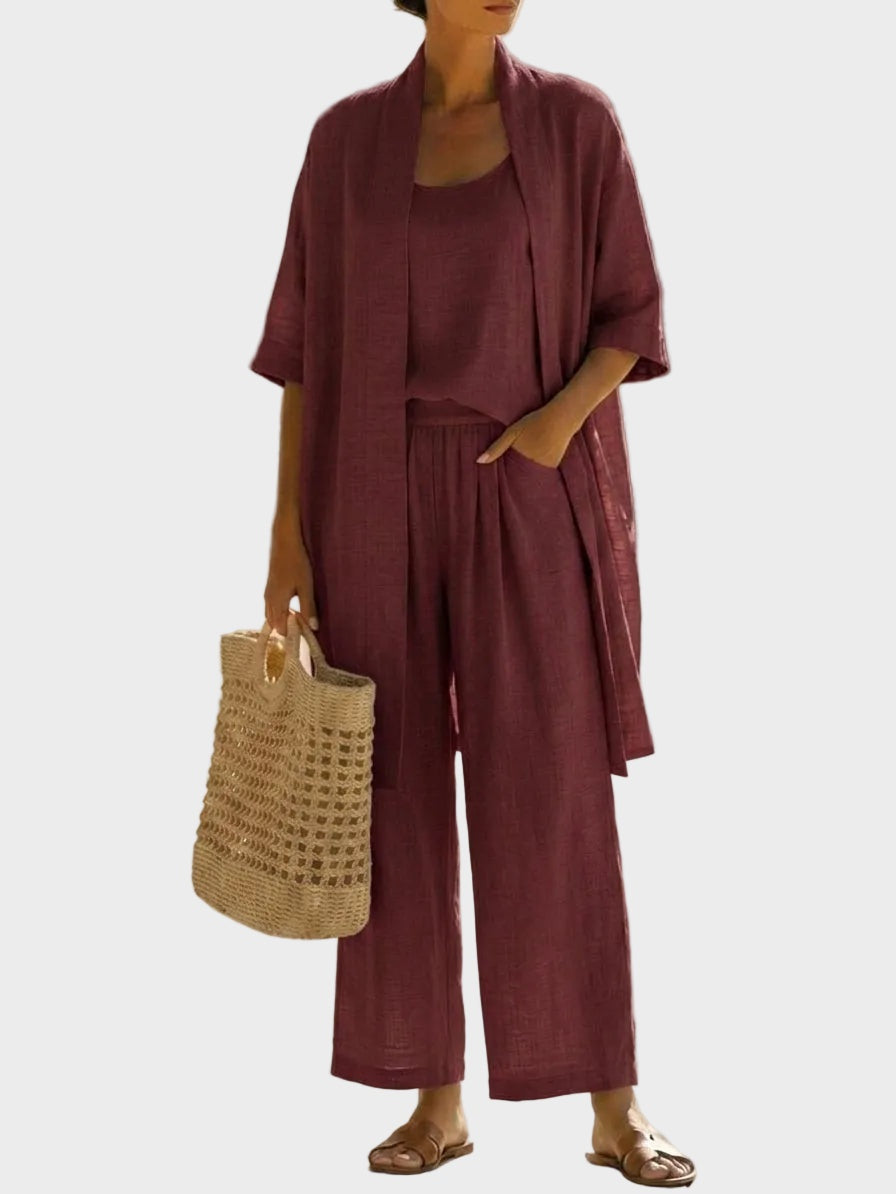 Esperanza | Conjunto de Lino Elegante Mujer Chaqueta y Pantalón