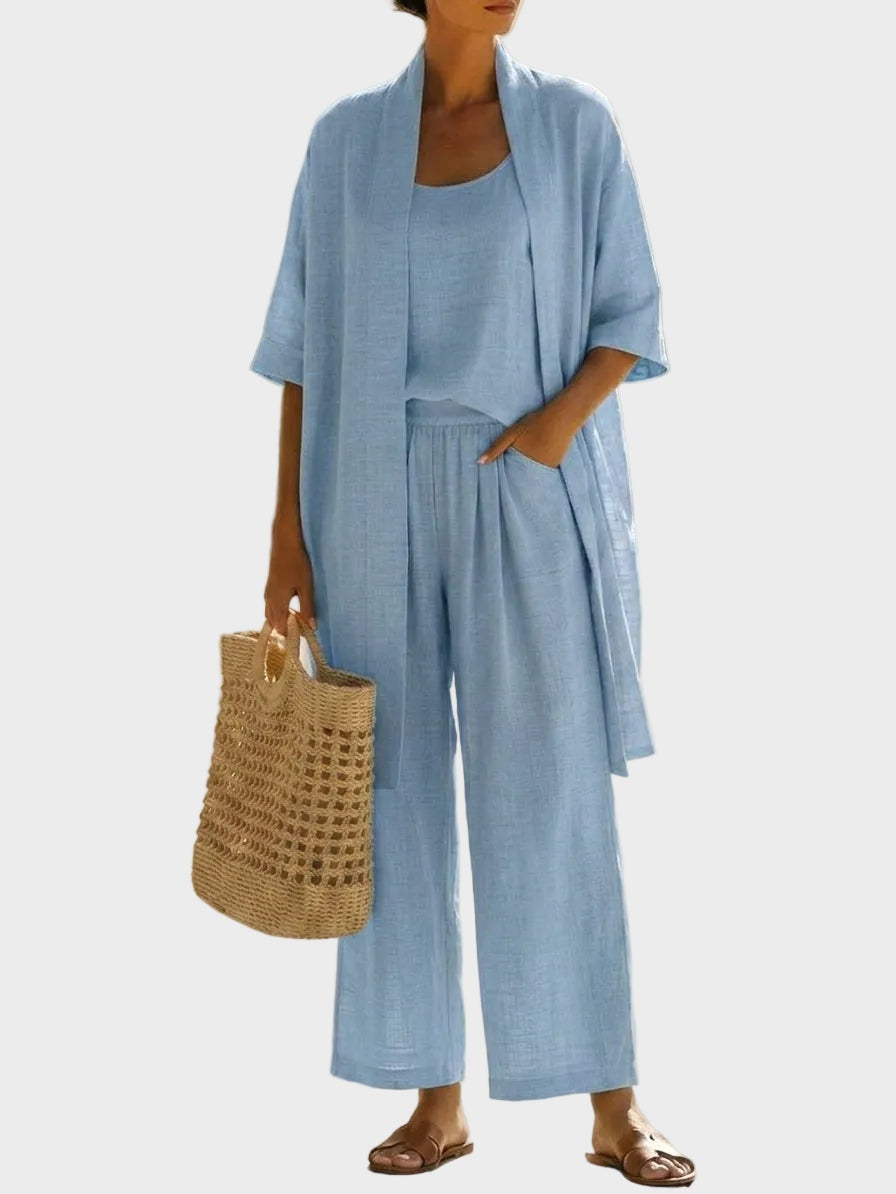 Esperanza | Conjunto de Lino Elegante Mujer Chaqueta y Pantalón